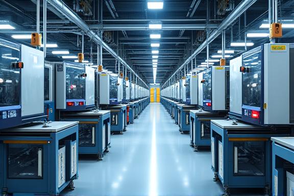 最新鋭の製造工場の内部